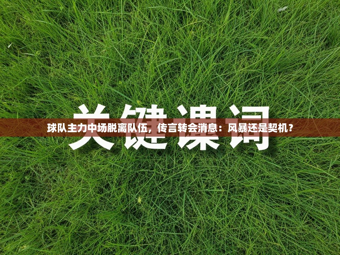 球队主力中场脱离队伍,传言转会消息:风暴还是契机? 第2张